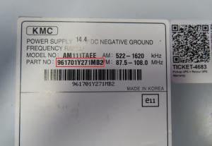 Kia - Picanto 2 vanaf 2011 Radio CD-Speler reparatie